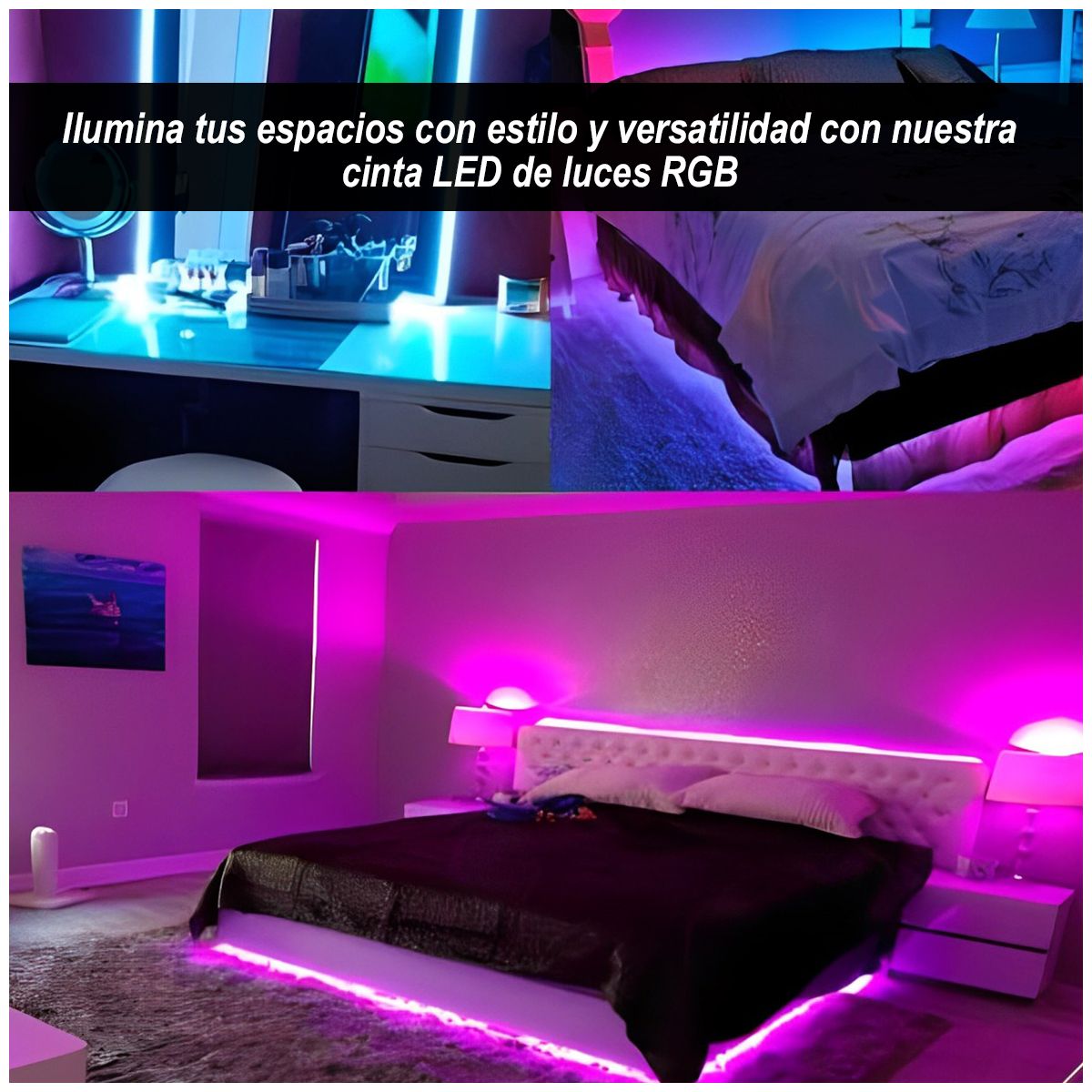 GENERICO - Cinta LED con Luces RGB