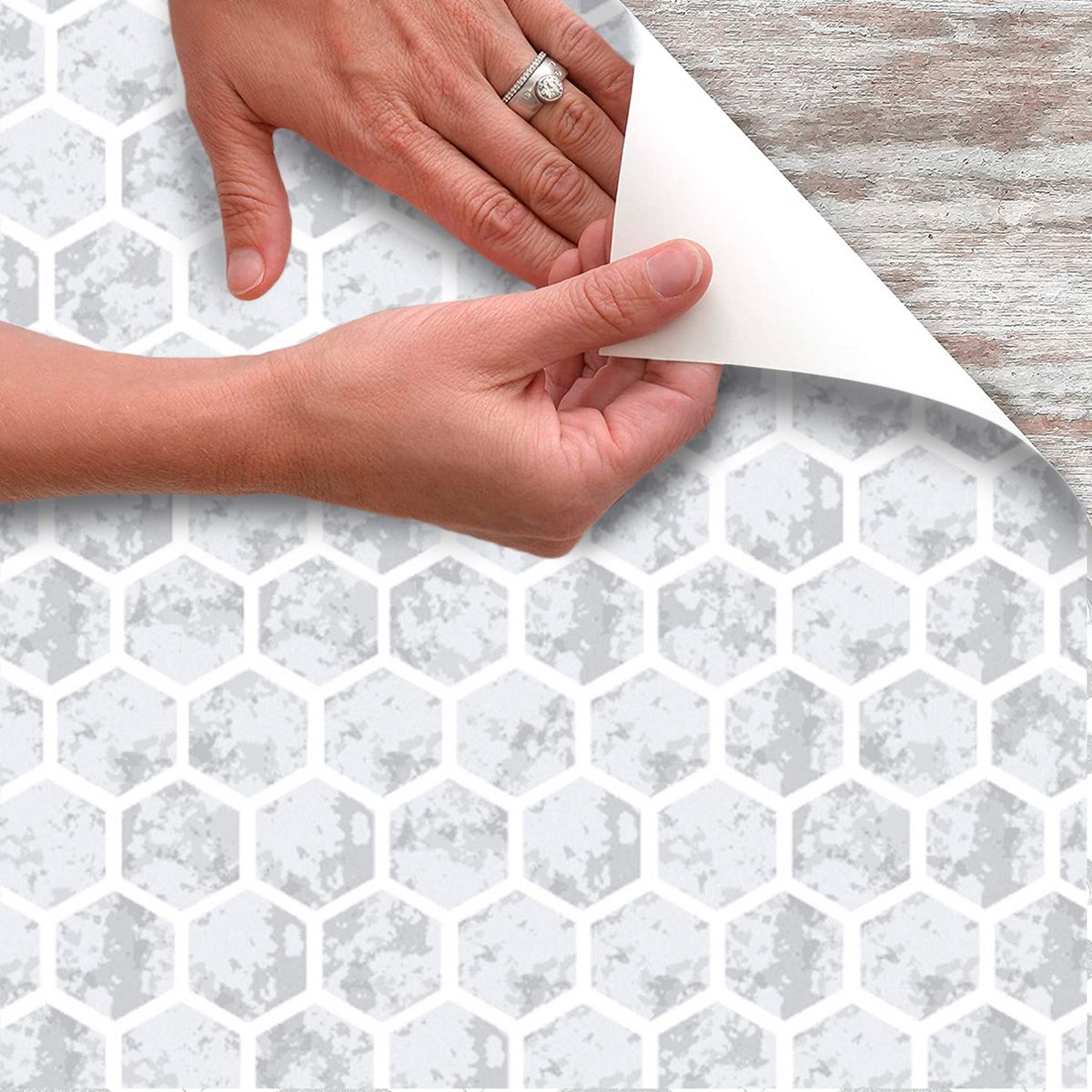 CONTACT - Láminas de Vinilo Marble Honeycomb 30.48 cm. x 30.48 cm