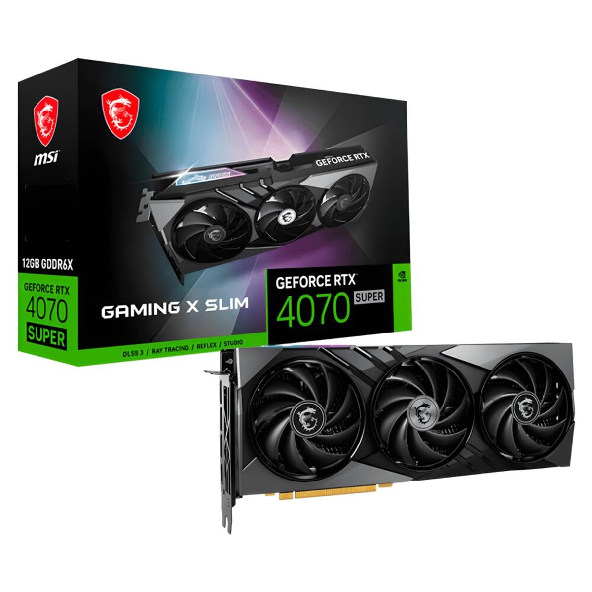 MSI - TARJETA DE VIDEO MSI GEFORCE RTX 4070 SUPER 12G GAMING X SLIM