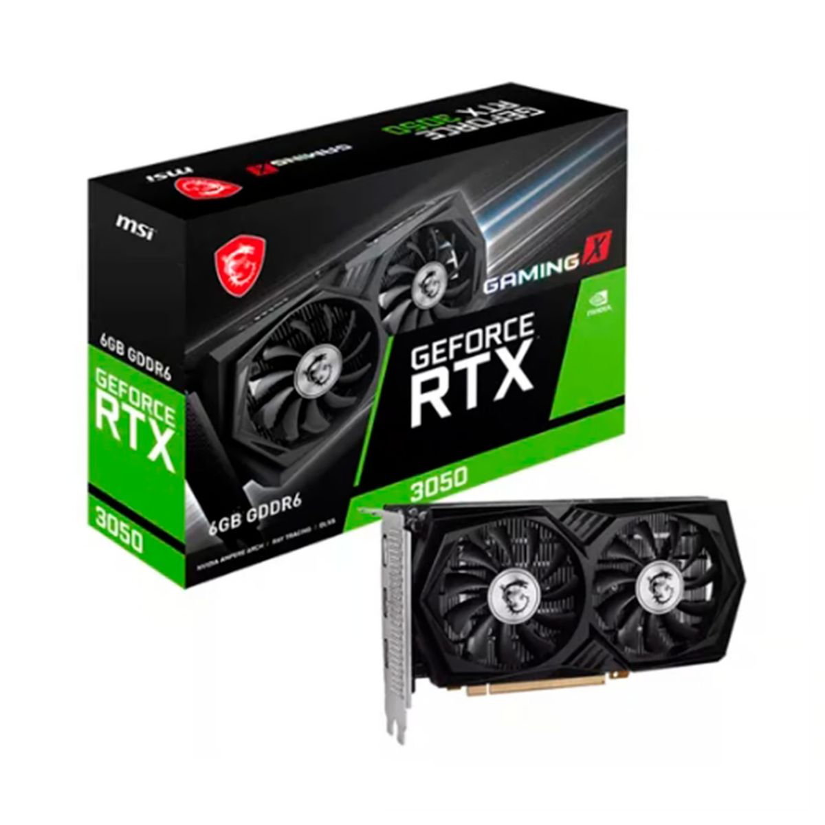 MSI - TARJETA DE VIDEO MSI GEFORCE RTX 3050 GAMING X 6G