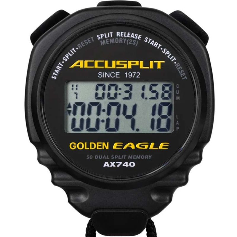 ACCUSPLIT - Cronometro Accusplit AX740 Profesional Dedicado 50 Memorias - Negro