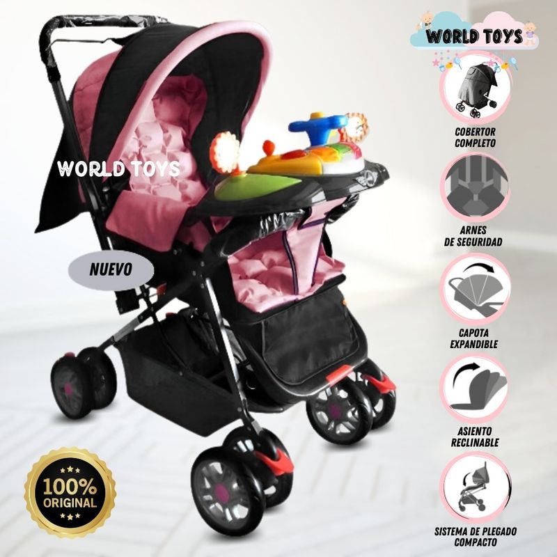 BABY - Coche Cuna de Lujo «SHABERT» Edición Limitada Pink