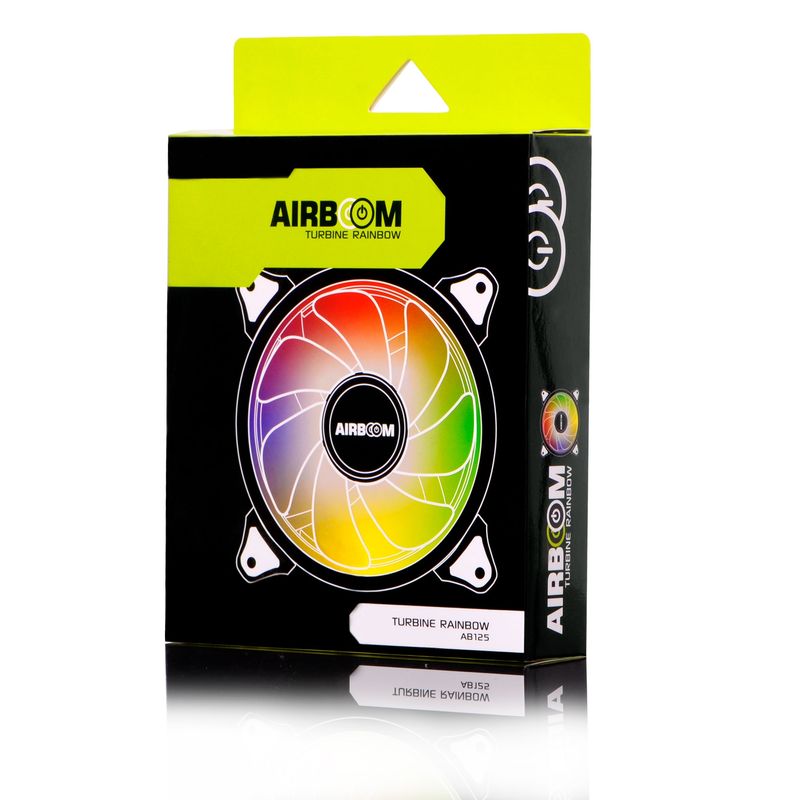 AIRBOOM - Ventilador de Case Gamer Turbine Rainbow Airboom AB-125