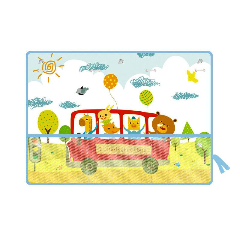 VOLTERETAS - Cortina de Automóvil para Niño Celeste