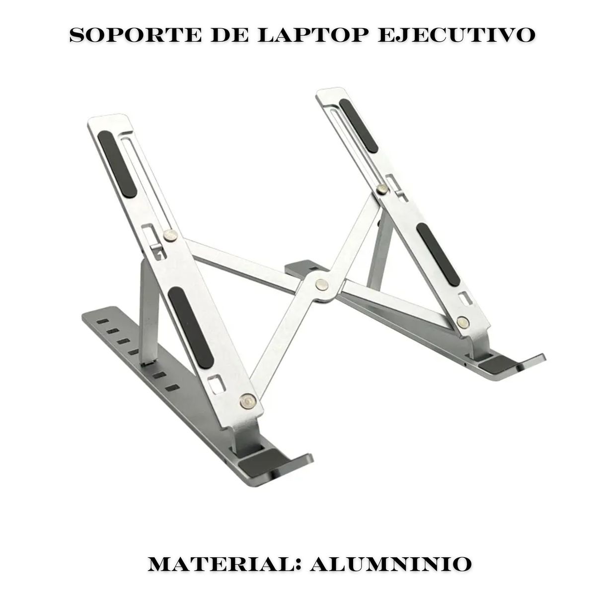 GENERICO - Soporte Laptop Aluminio color plateado multifuncional