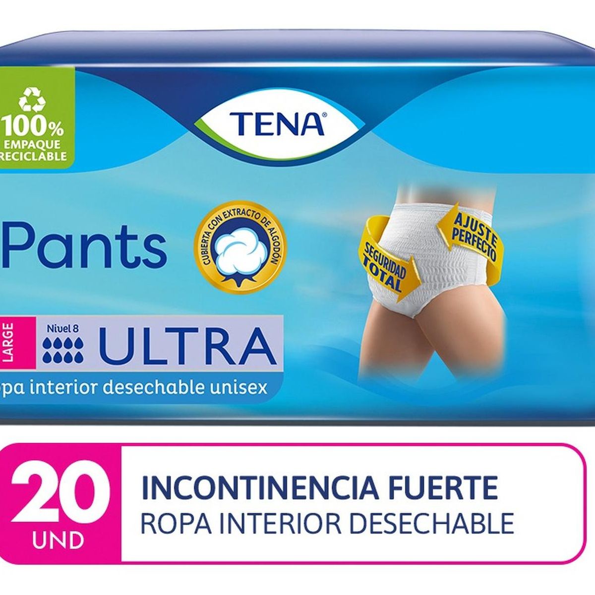 TENA - Pañal Tena Pants Ultra Large 20 UN