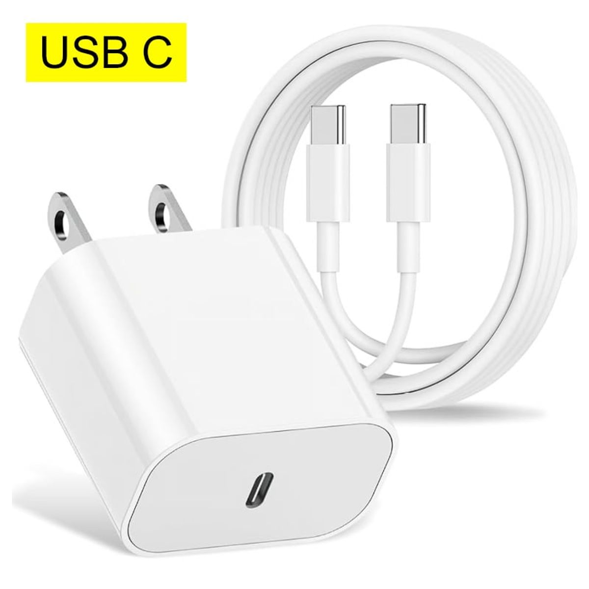 GENERICO - Cargador Genérico Compatible con iPhone 15 C a C Carga Rápida 35W