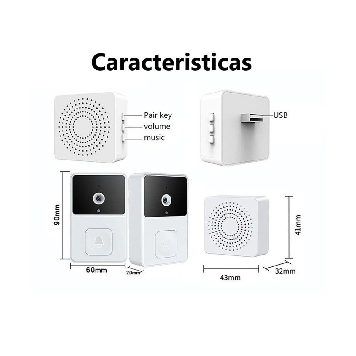 ROSH - TIMBRE Inalámbrico Inteligente WIFI con Cámara HD