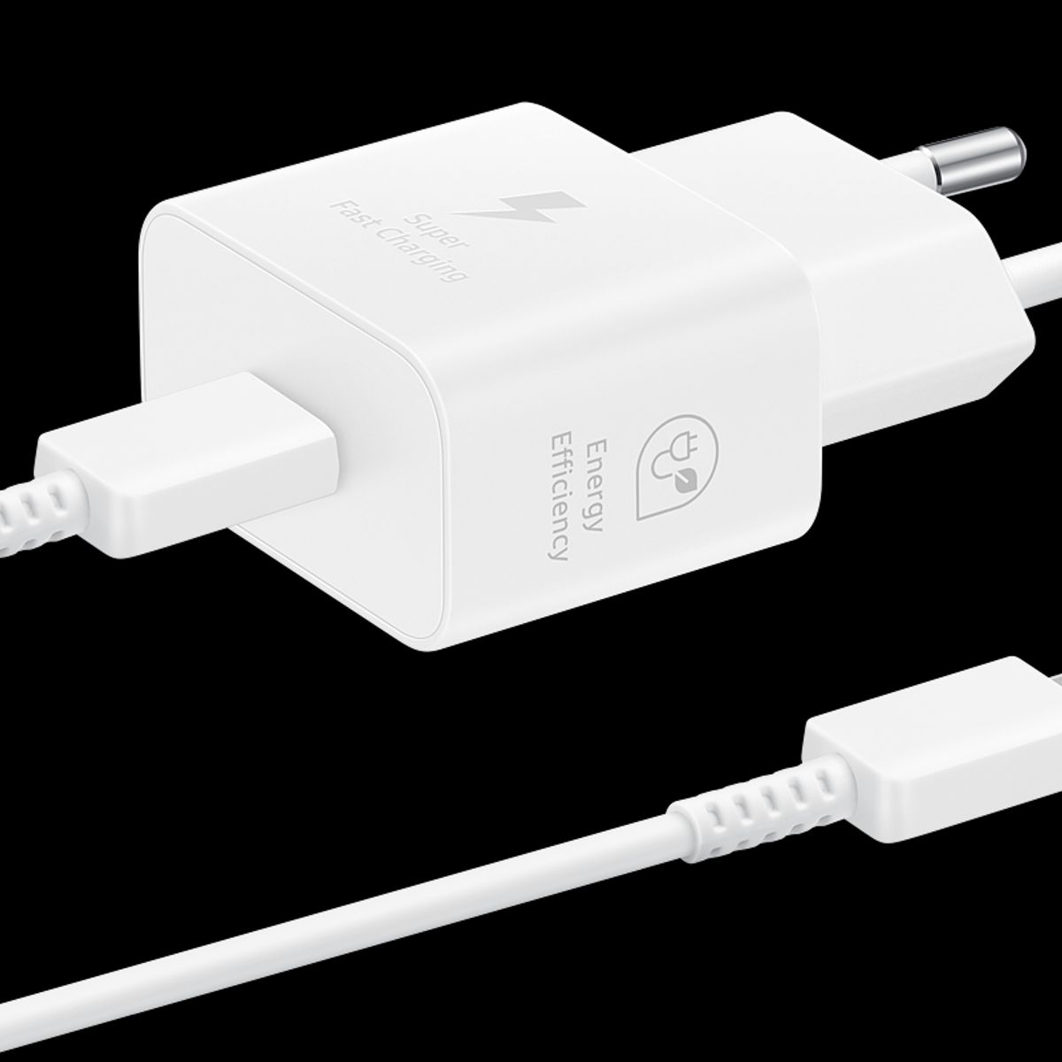 SAMSUNG - Cargador Samsung De Carga Rápida 25W Con Cable Blanco