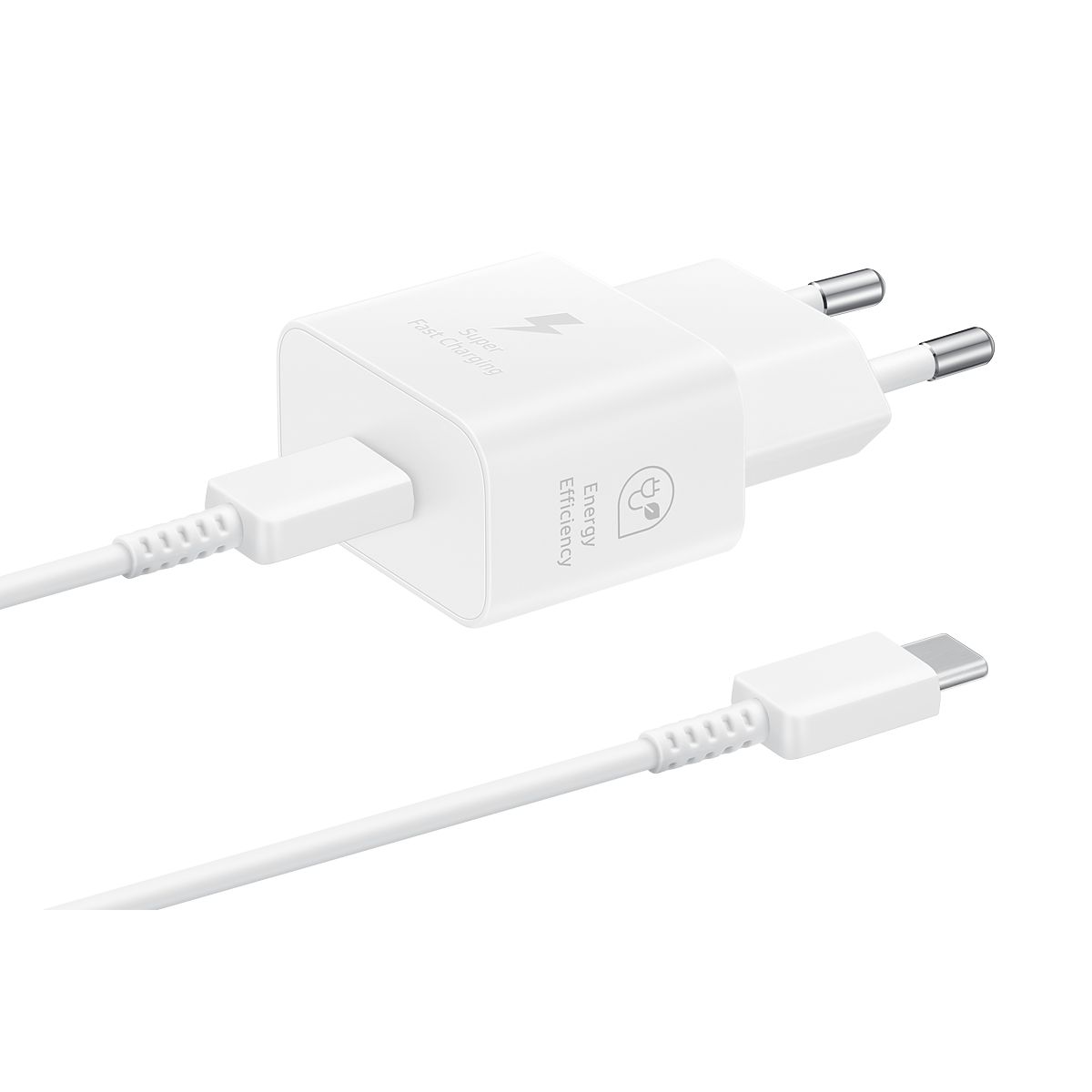 SAMSUNG - Cargador Samsung De Carga Rápida 25W Con Cable Blanco