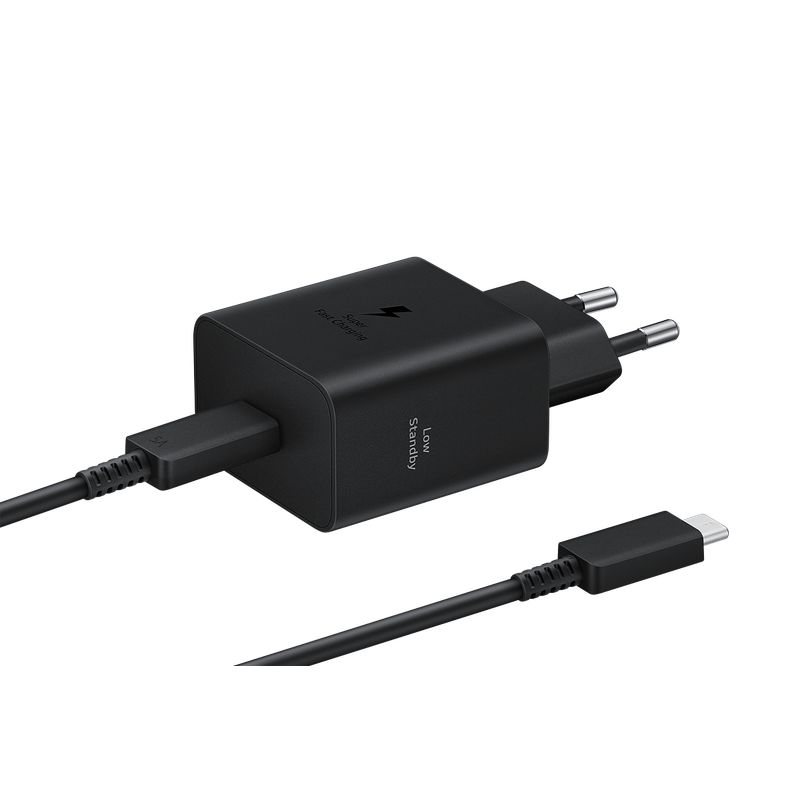 SAMSUNG - Cargador Samsung De Carga Rápida 45W Con Cable Negro