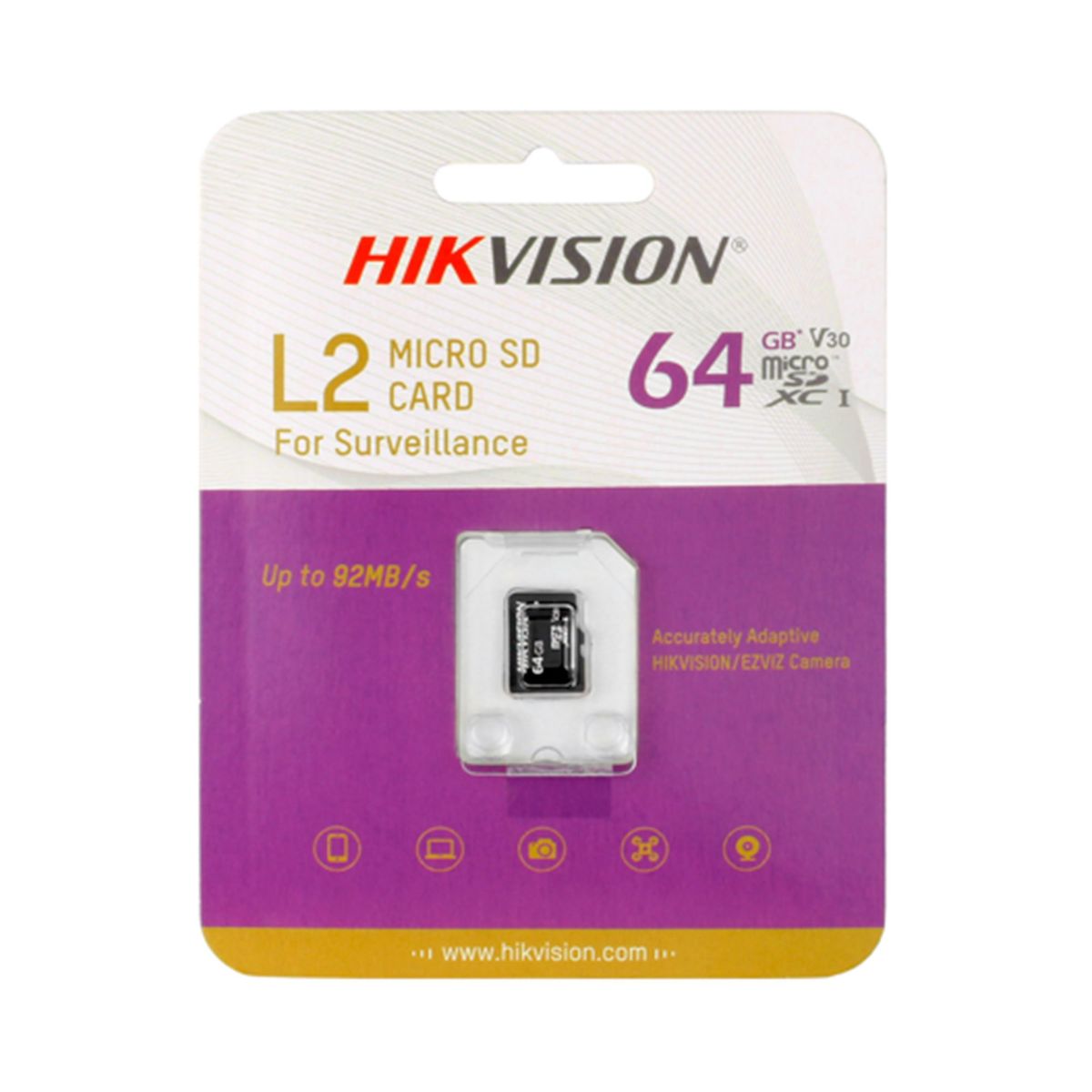 HIKVISION - MEMORIA MICRO SD HIKVISION DE 64GB VIDEOVIGILANCIA PN: HS-TF-L2/64G/P