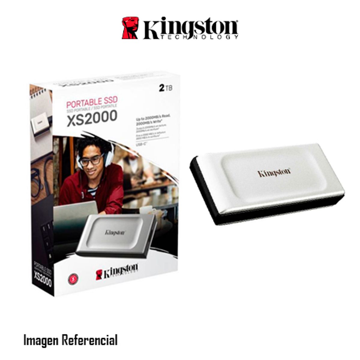 KINGSTON - SSD EXTERNO KINGSTON XS2000 2TB L/E 2000 MB/S P/N: SXS2000/2000G