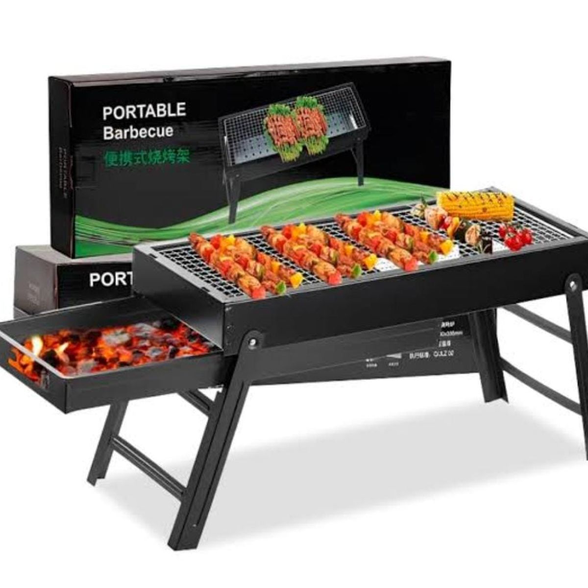 GENERICO - PARRILLA A CARBON PORTATIL PLEGABLE