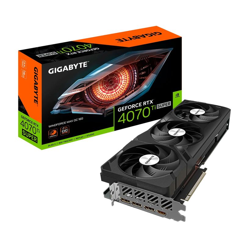 GIGABYTE - GIGABYTE GEFORCE RTX 4070 TI SUPER 16GB P/N: GV-N407TSWF3MAX OC-16GD