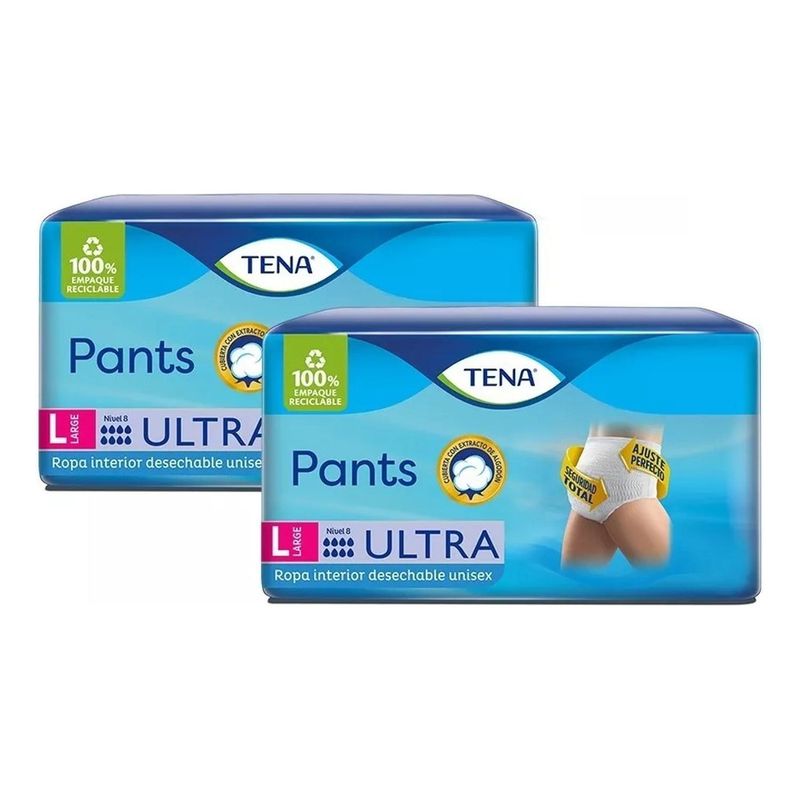 TENA - Pañal Tena Pants Ultra Large 20 UN Pack x2