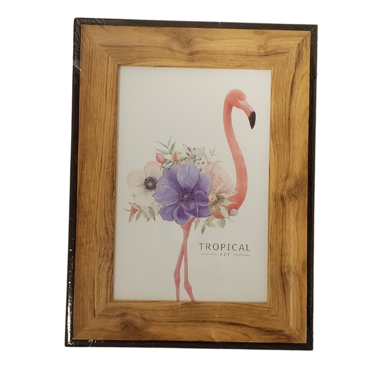 GENERICO - Marco color marrón con borde color nogal para fotos en tamaño 30x40