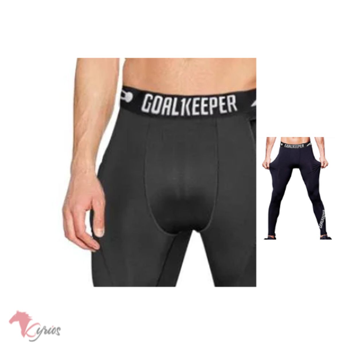 GENERICO - Pantalón Licra Leggin Malla Hombre Negro