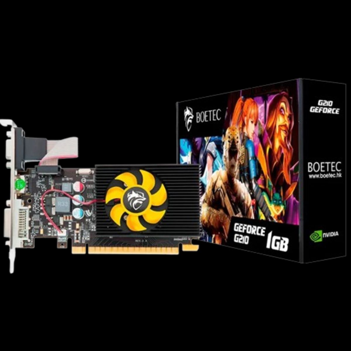 NVIDIA - TARJETA GRÁFICA BOETEC NVIDIA GEFORCE G210 1 GB DDR3