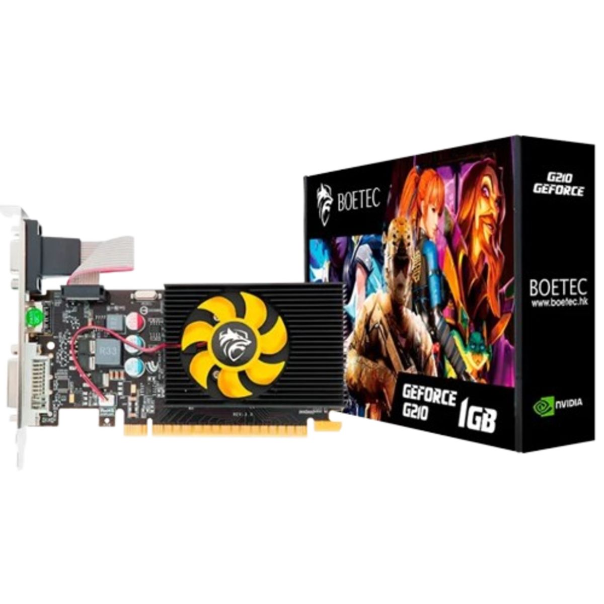 NVIDIA - TARJETA GRÁFICA BOETEC NVIDIA GEFORCE G210 1 GB DDR3