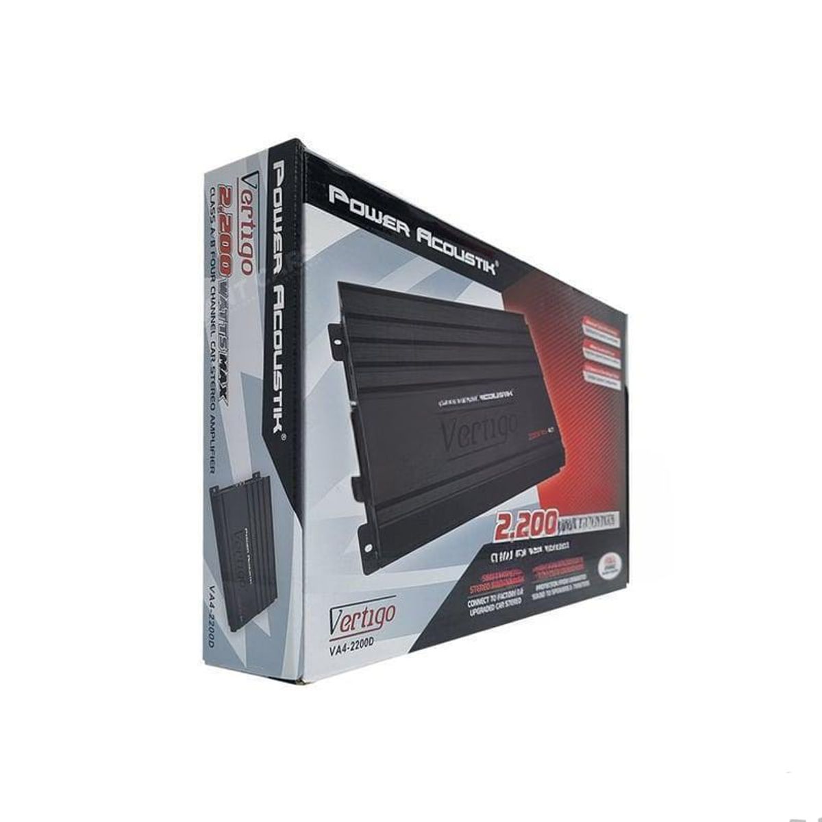 POWER ACOUSTIK - Amplificador 4 Canales Power Acoustik 2200wtts Clase A-b