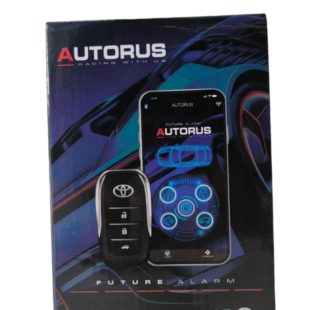 GENERICO - Alarma Con Llave Flip Toyota Con Aplicativo Bluetooth