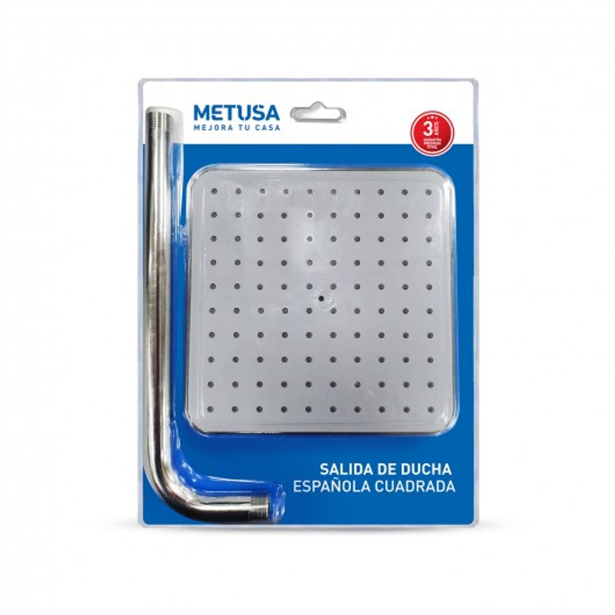 METUSA - Difusor Cabeza Ducha Española 9" Cuadrado para Agua fría