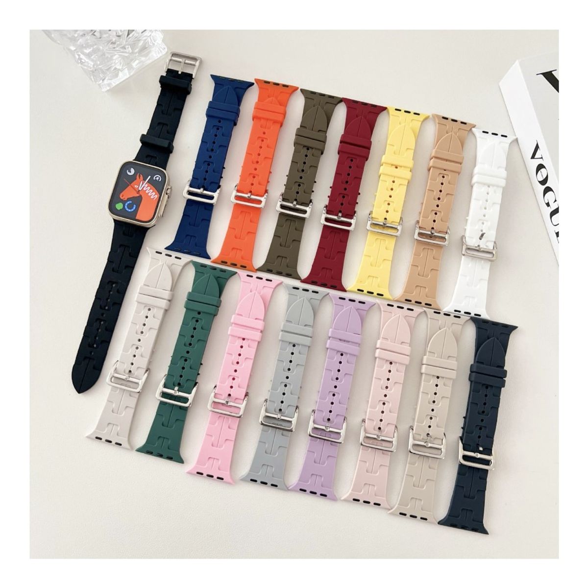 GENERICO - Correa Para Applewatch Y Watch Hermès 38-40-41mm Rosa