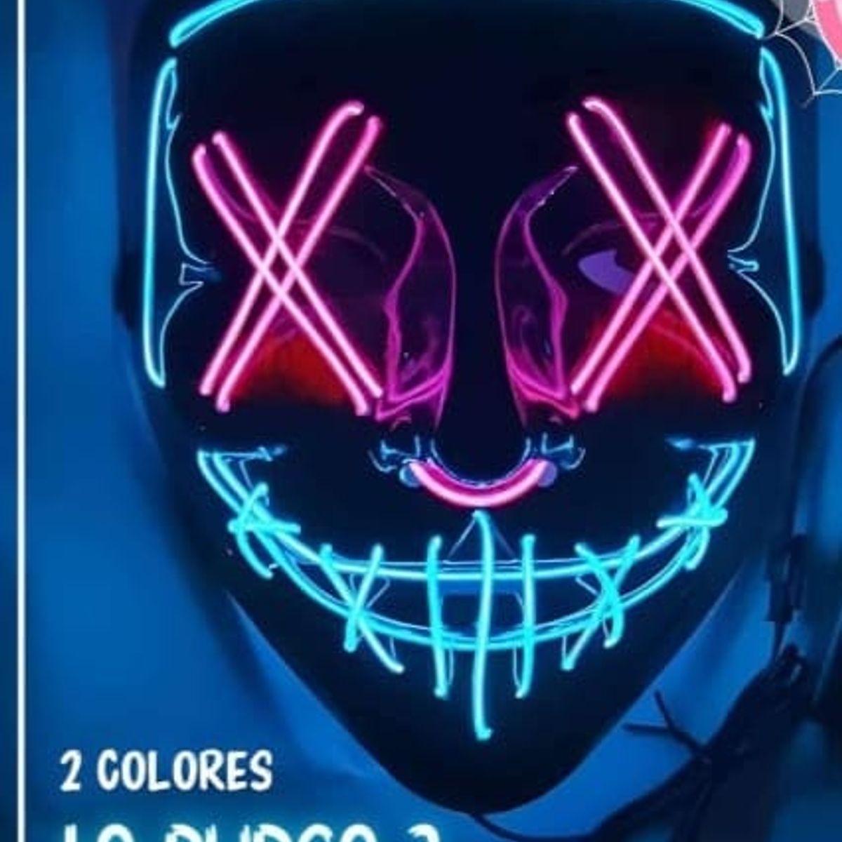 GENERICO - Máscara de purga de Halloween máscara de luz LED