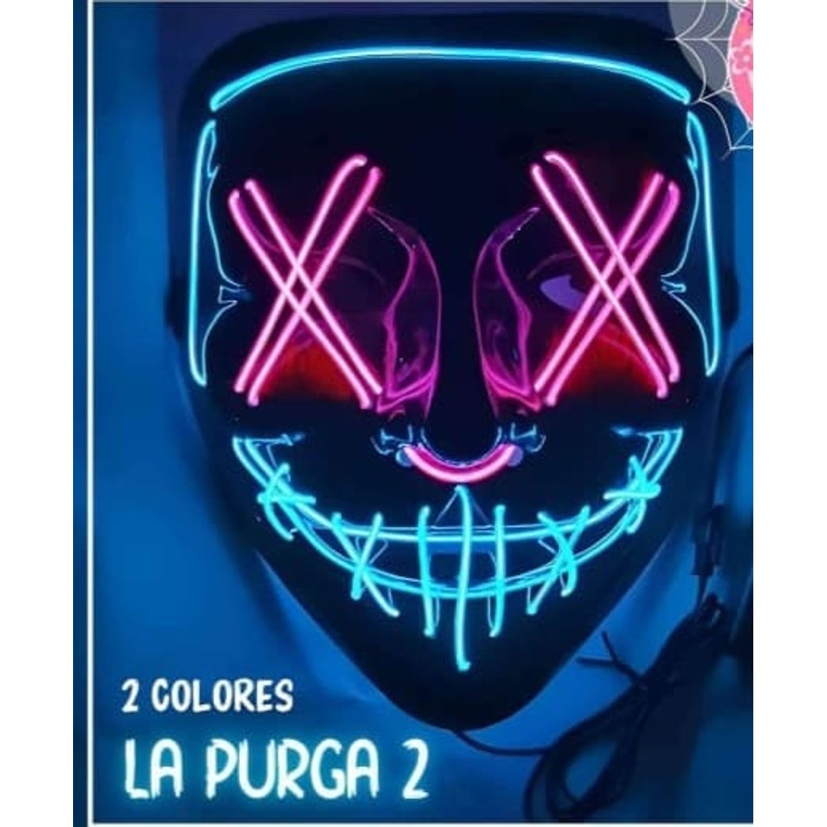 GENERICO - Máscara de purga de Halloween máscara de luz LED