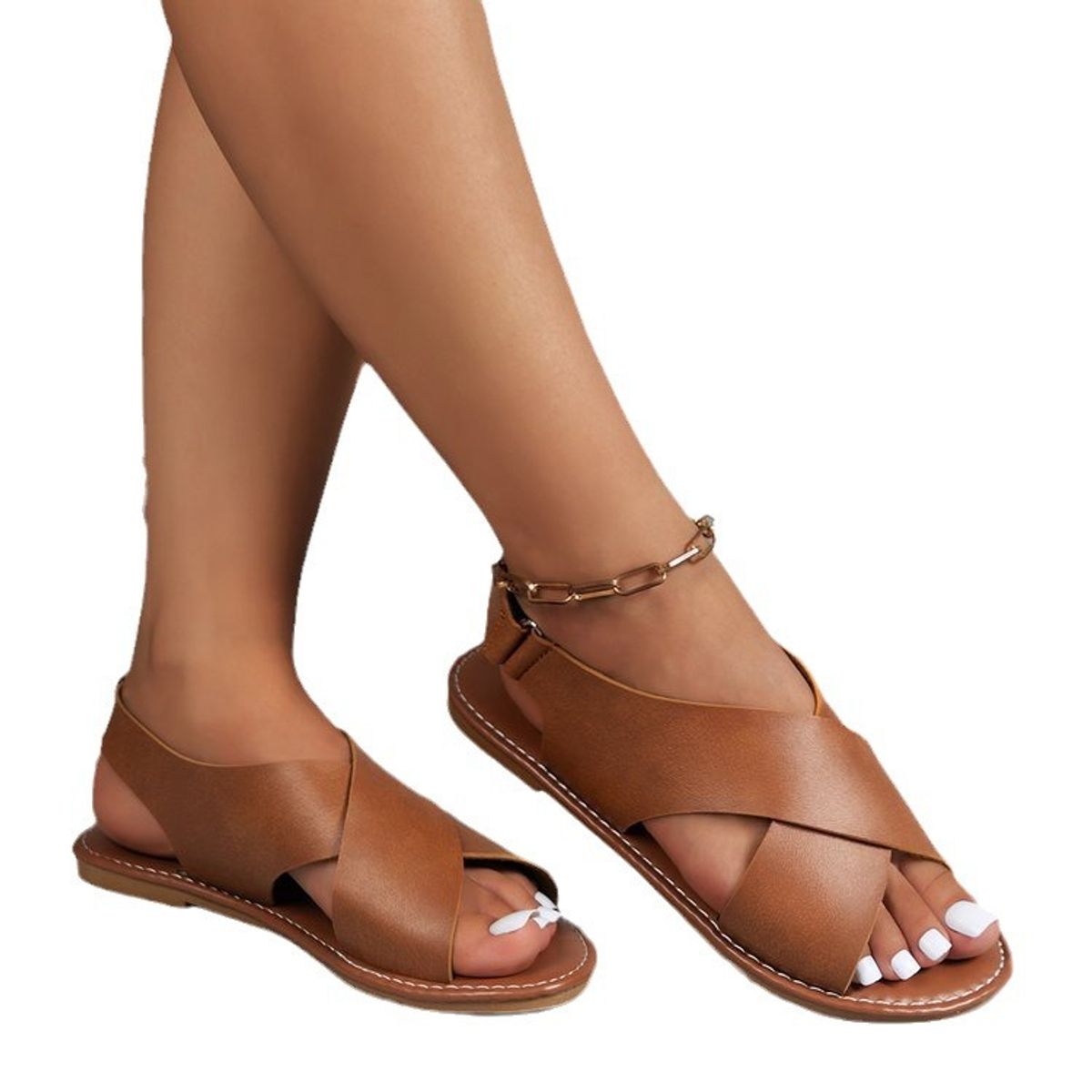 BLWOENS - Zapatos Sandalias de verano para mujeres Zapatilla - Marrón