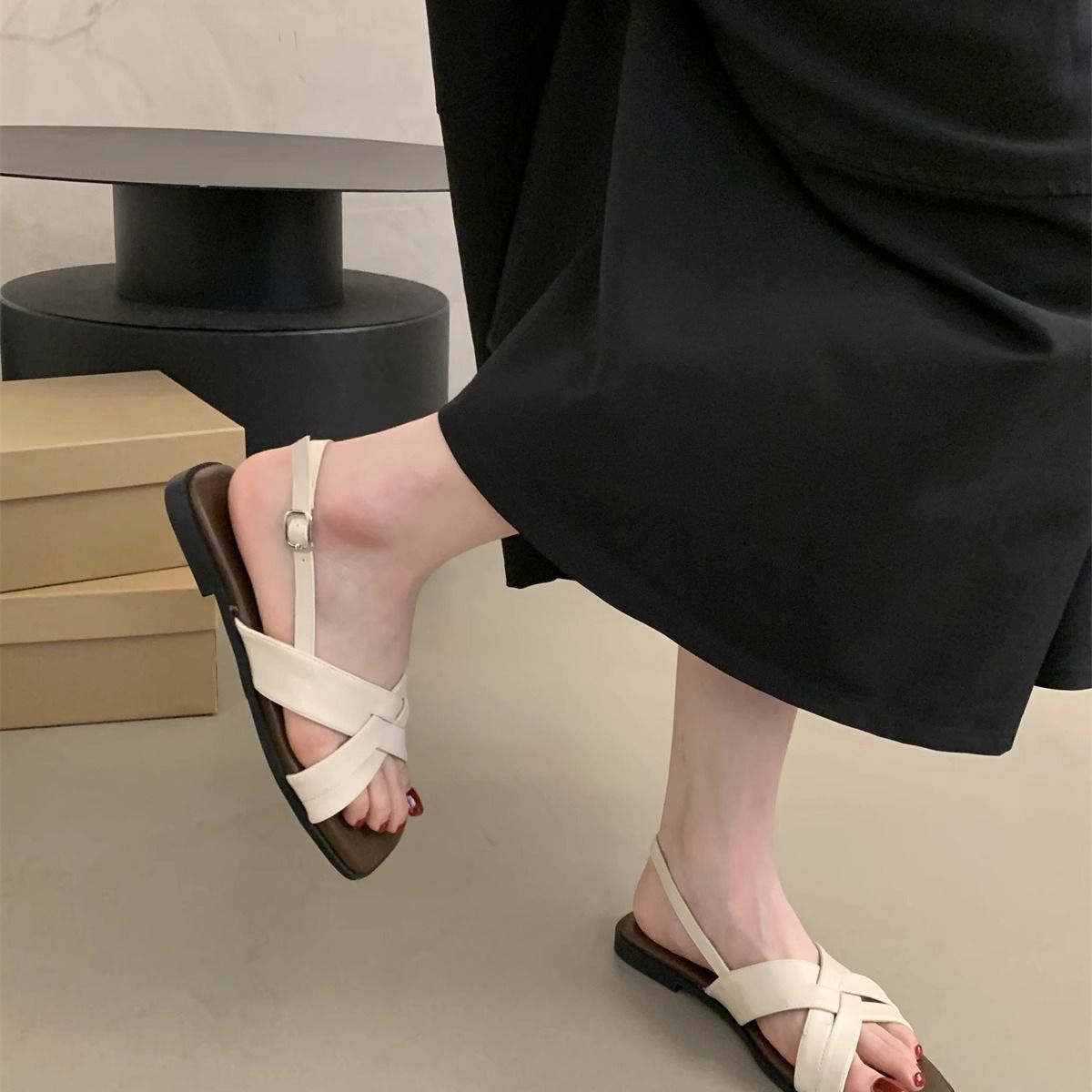 BLWOENS - Zapatos Sandalias de verano para mujeres Zapatilla - Blanco