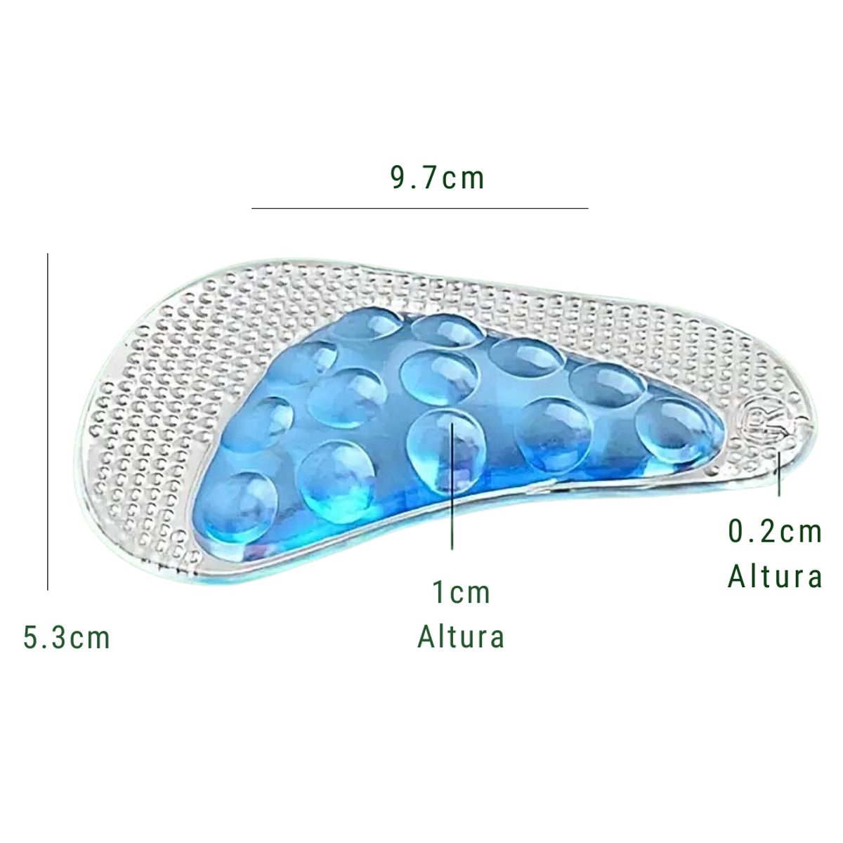 GENERICO - Plantilla almohadilla de gel para arco pie ortopédico