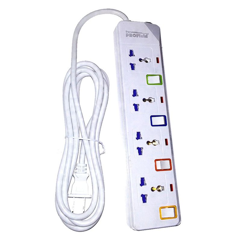 GENERICO - Extensión Supresor de picos - 4 salidas independientes - PROFIELD