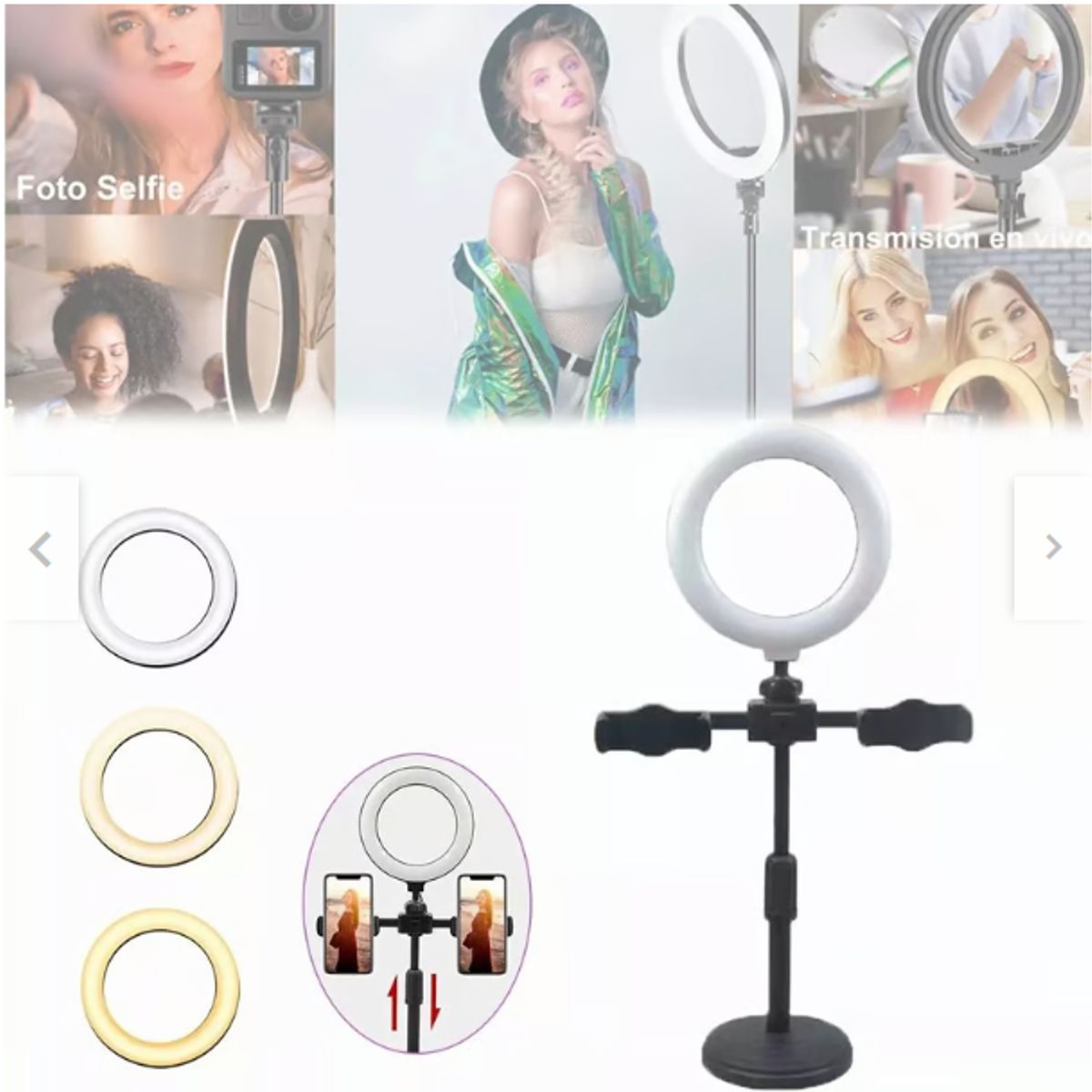 GENERICO - Aro de Luz Led con Holder y Parante