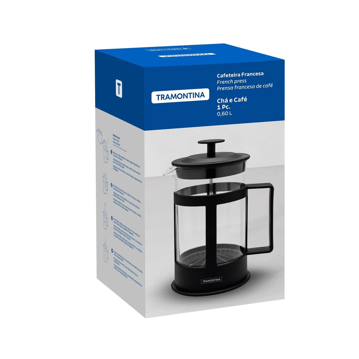 TRAMONTINA - Cafetera Prensa francesa 600 ml Tramontina