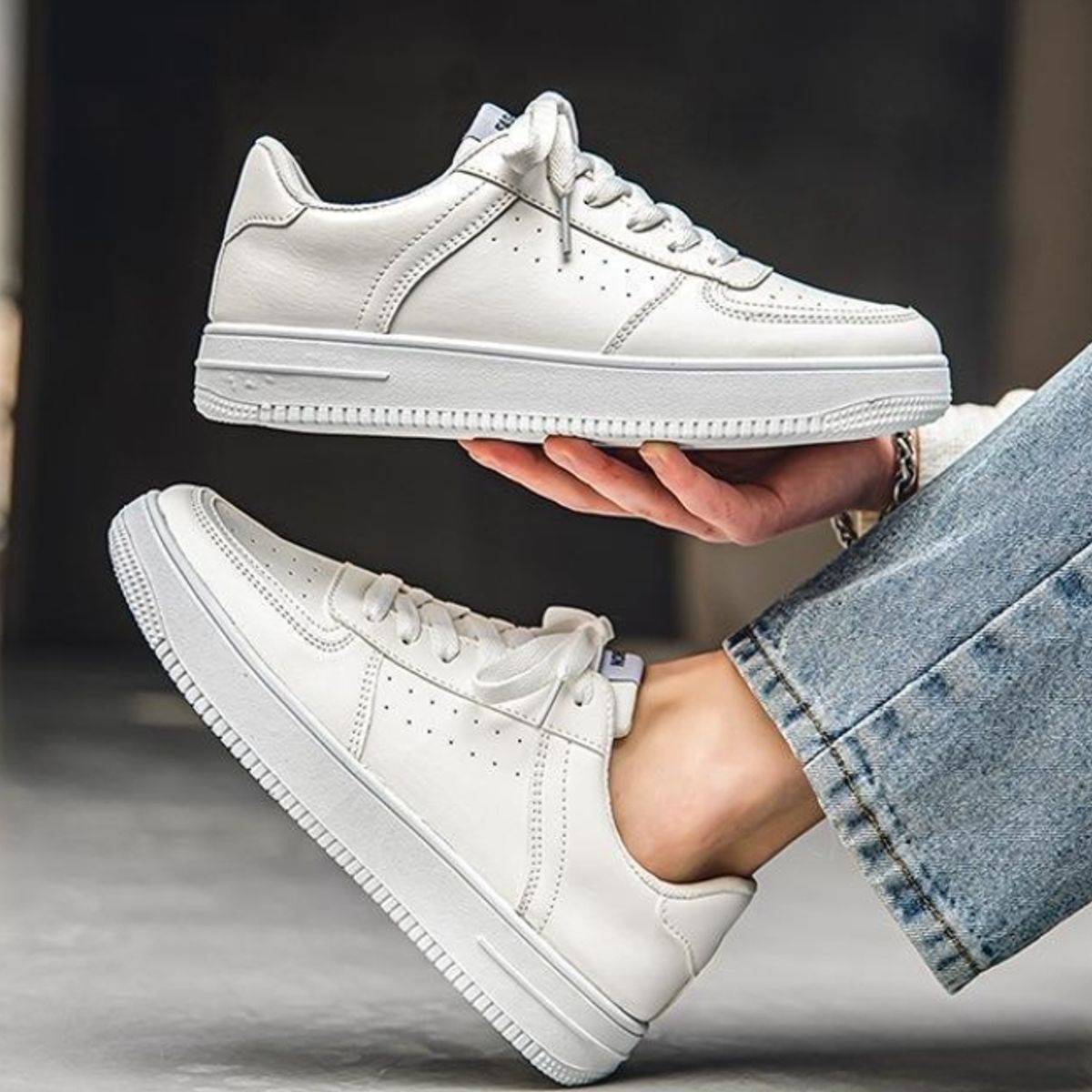 BLWOENS - Zapatos deportivas para hombres Zapatillas - Blanco