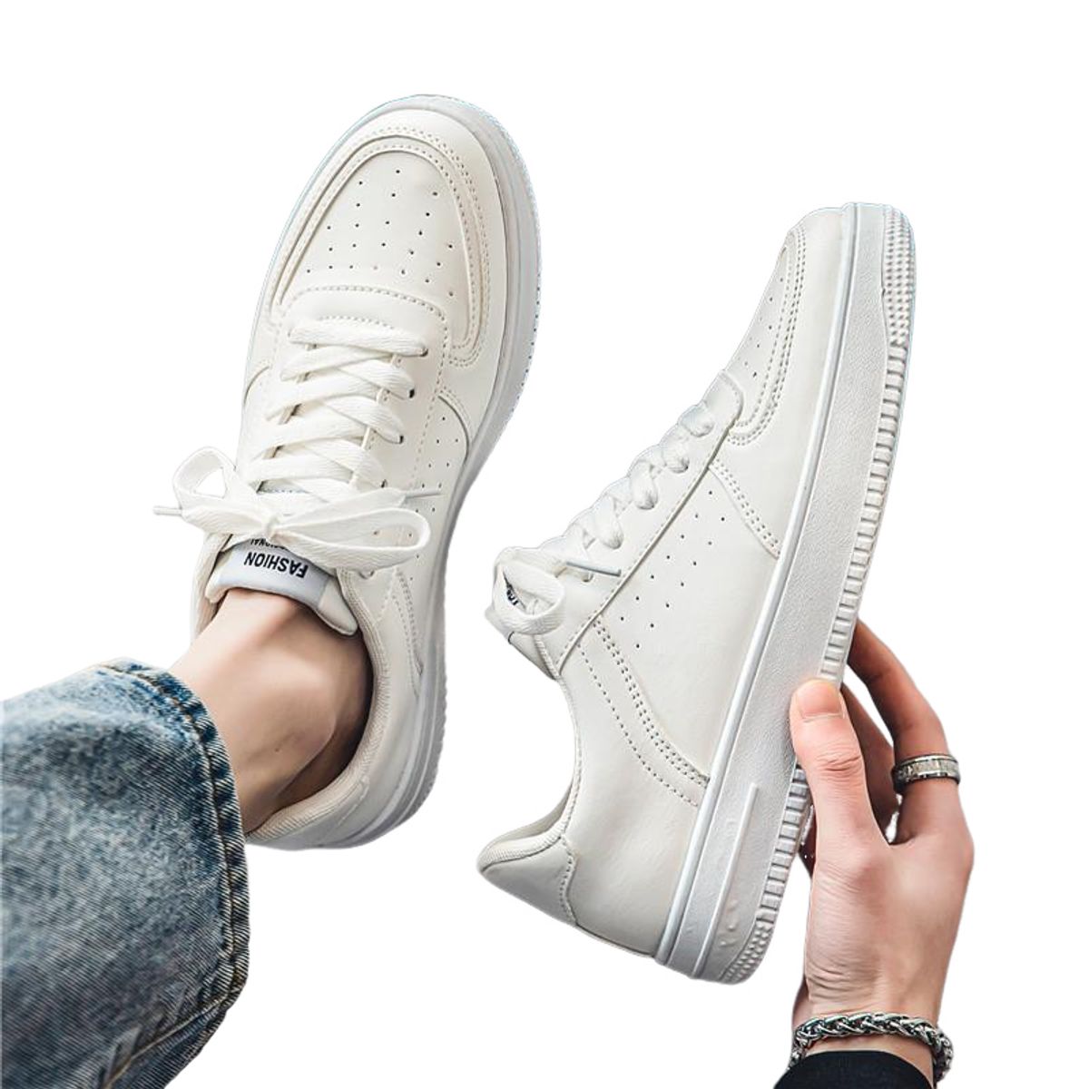 BLWOENS - Zapatos deportivas para hombres Zapatillas - Blanco