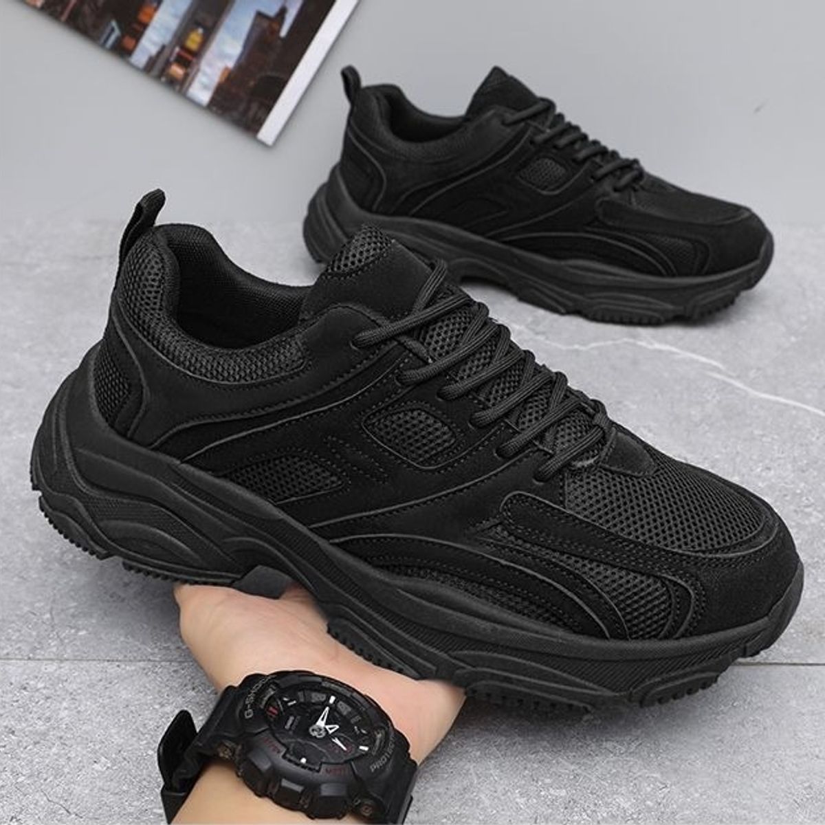 BLWOENS - Zapatos deportivas para hombres Zapatillas - Marrón