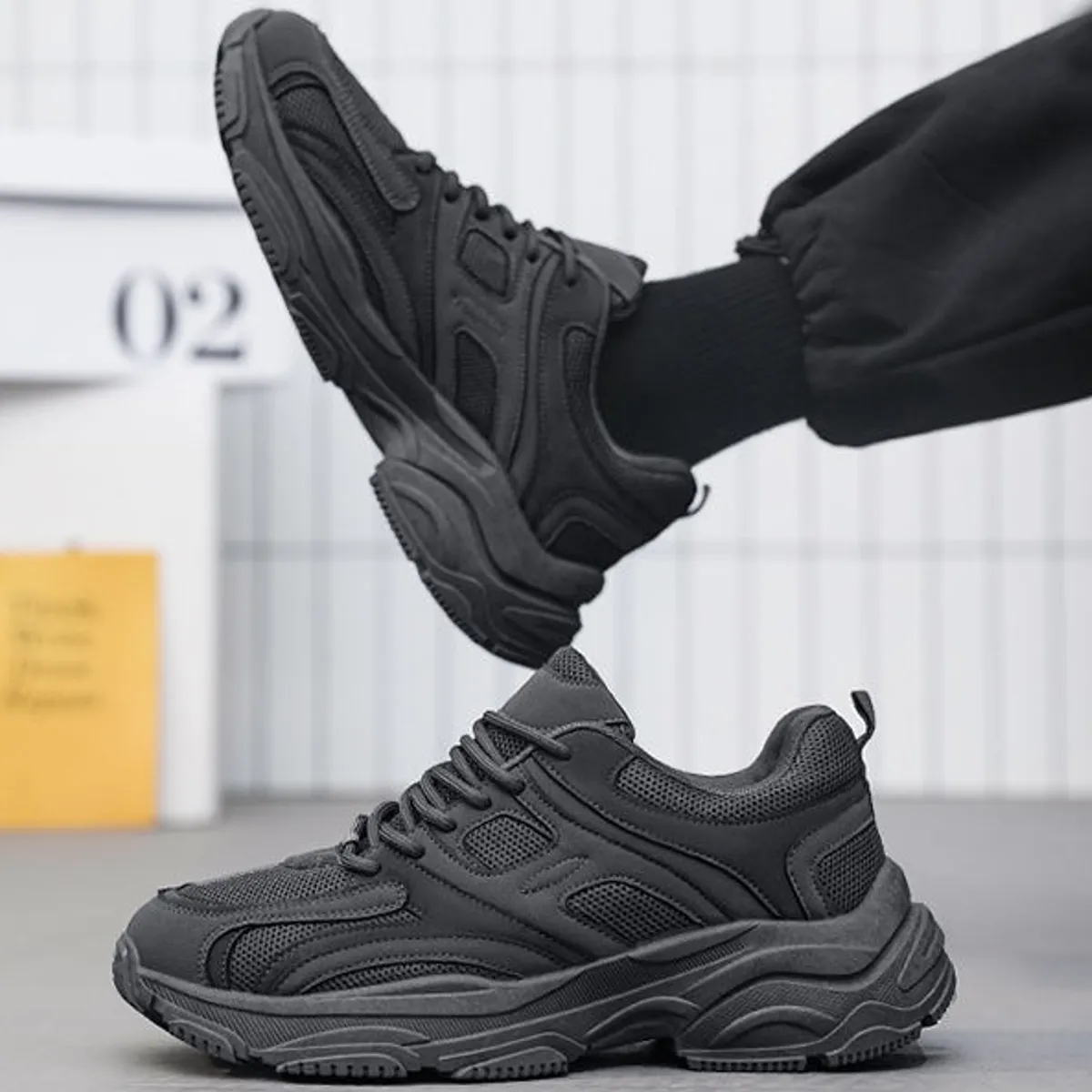 BLWOENS - Zapatos deportivas para hombres Zapatillas - Negro