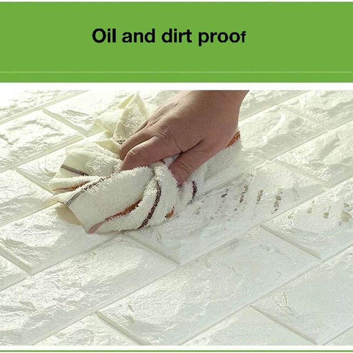 OEM - Papel Tapiz Autoadhesivo Decoración 3D Ladrillo Blanco 20 Pcs