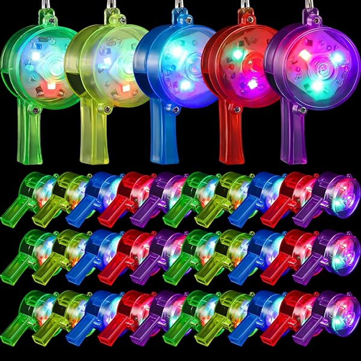 GENERICO - Silbatos con luces pack x 12 unid.