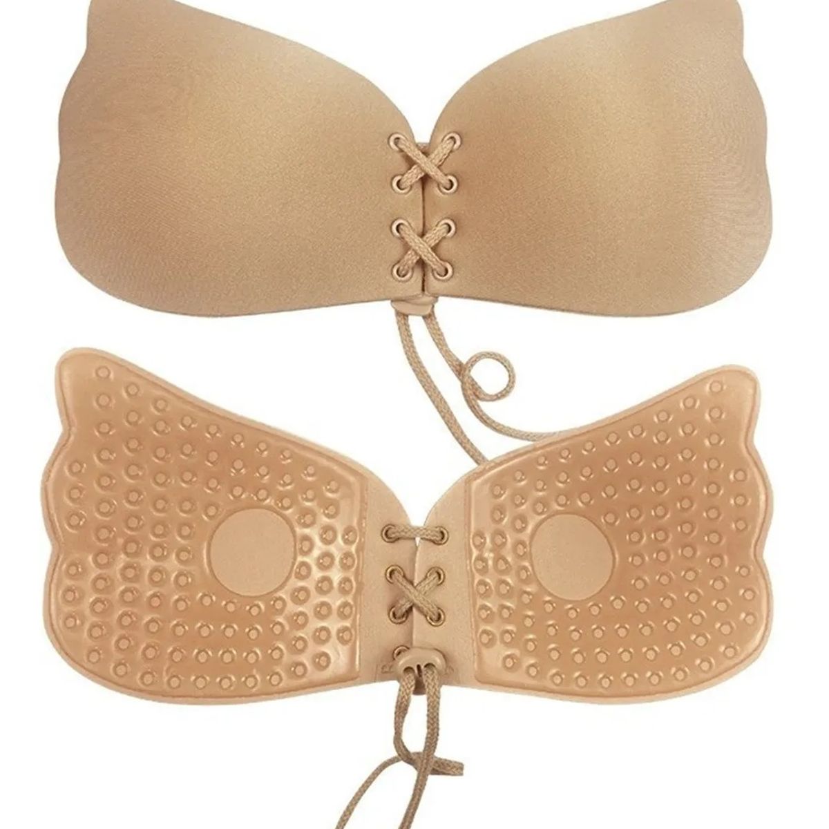 VARIOS - Bra pegable con pita regulable Strapless efecto Push Up
