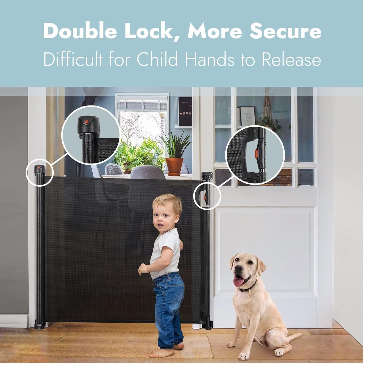 OEM - Puerta de Seguridad extensible de 0 a 140 cm para Bebes