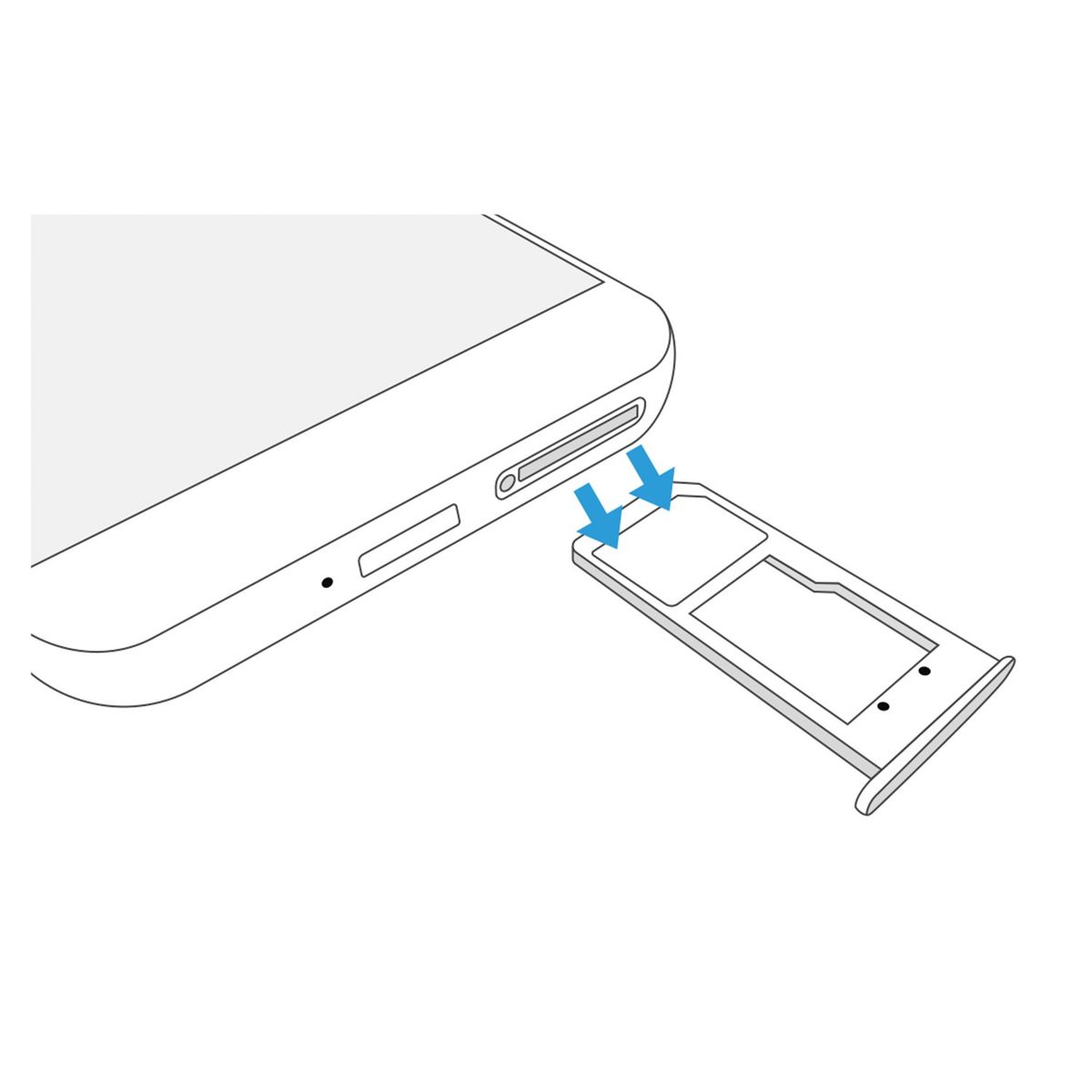 GENERICO - Repuesto Bandeja SIM SAMSUNG A15 - DUAL SIM NEGRO