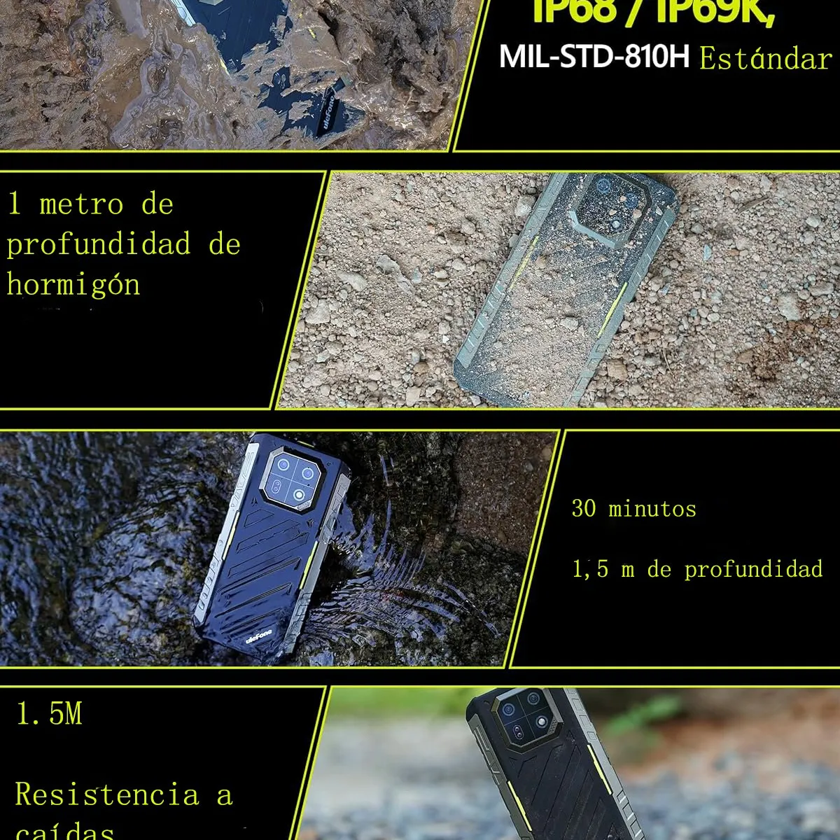 ULEFONE - Celular ulefone ARMOR 22 16GB+128GB-Verde