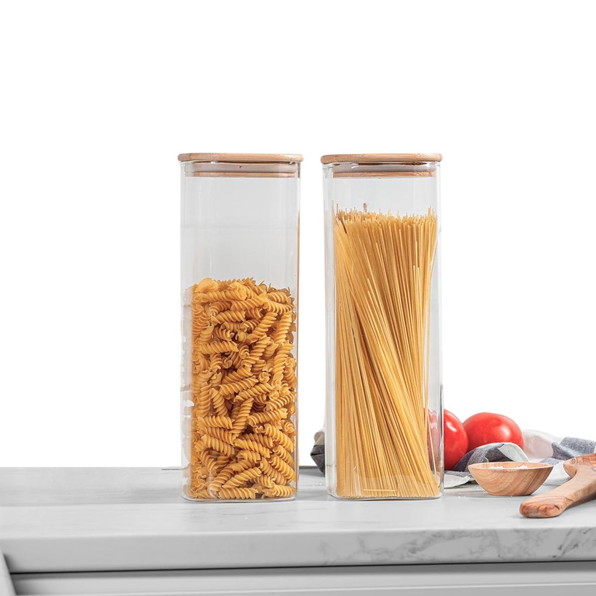 INSPIRA - Set de 2 Contenedores Herméticos con Tapa Bambú
