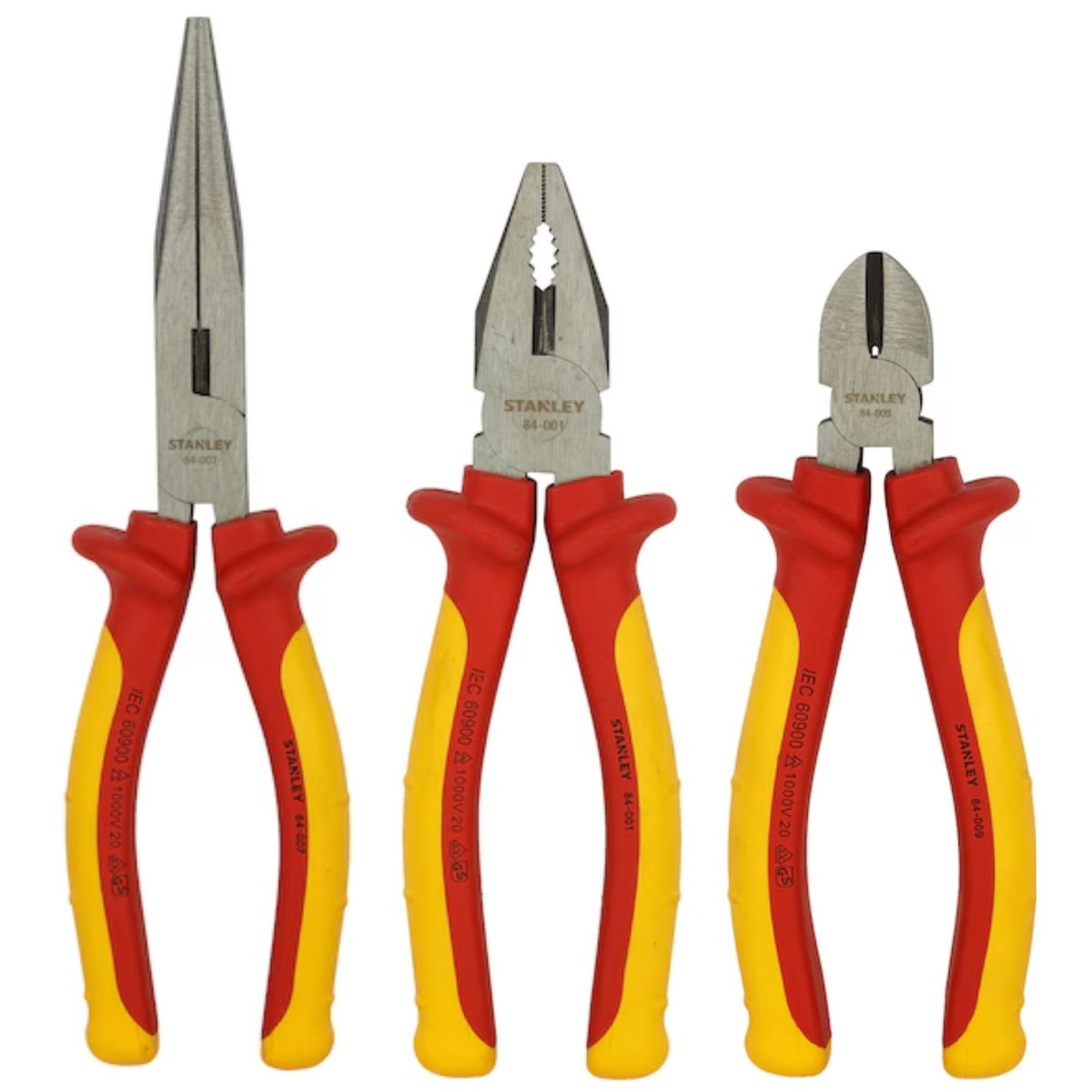 STANLEY - Alicates dieléctricos 1000V 3 piezas, MaxSteel STANLEY