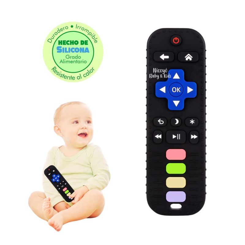IMPORTADO MC - Mordedor con Forma de Control Remoto para Bebés Negro