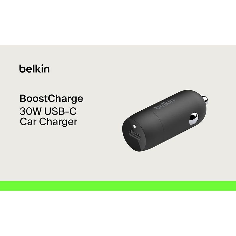BELKIN - CARGADOR DE AUTO USB-C  30 WATTS - BELKIN
